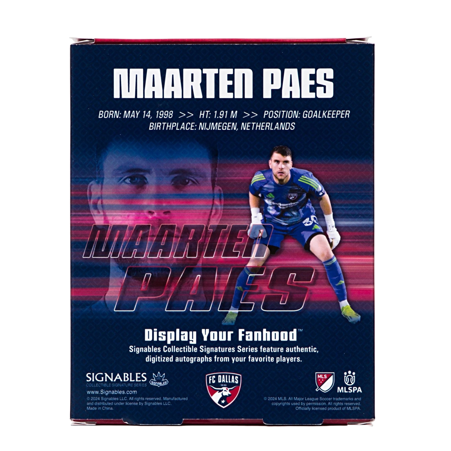 Maarten Paes - FC Dallas 2024 Signables Sports Collectible